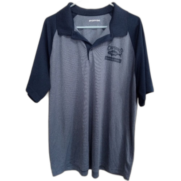 Sport-Tek Shirt Size 2XL Blue Captain D's Seafood Kitchen Employee Work Shirt - Picture 1 of 10